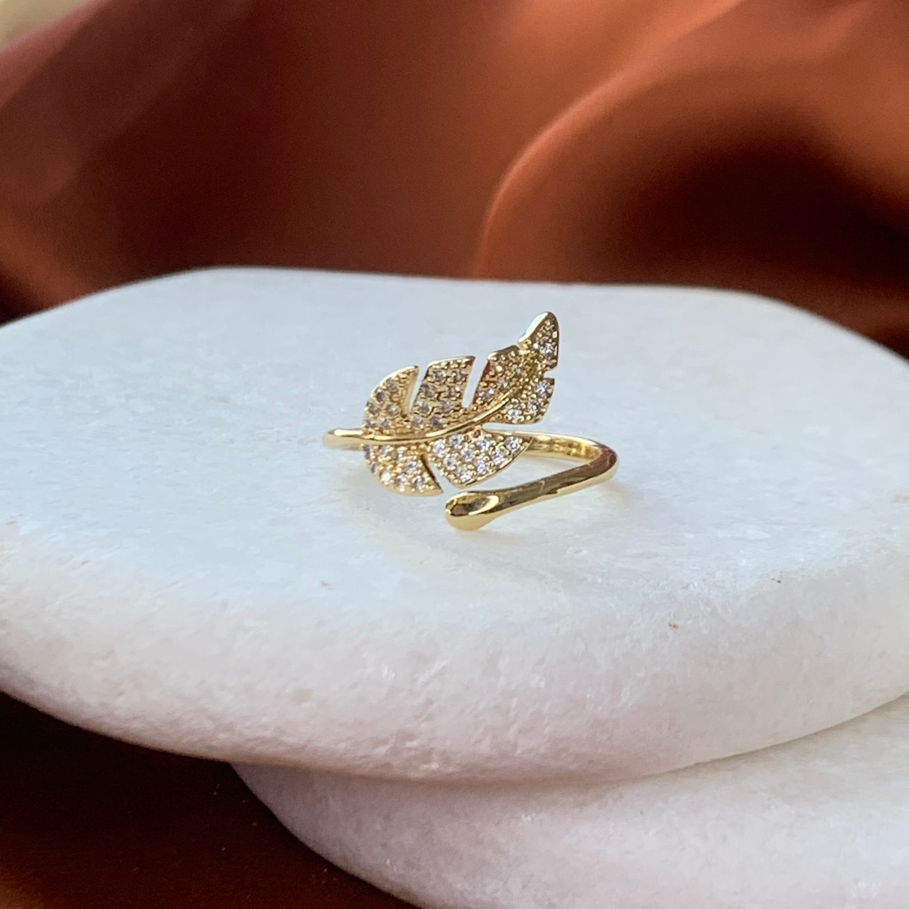 The Matte Leaf Gold Ring
